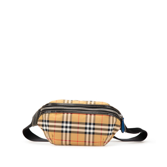 Pre-Loved Burberry House Check Nylon Sonny Belt Bag - Picture 1 of 12